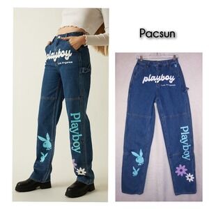 Playboy jeans by pacsun club blue carpenter jeans Hi rise size 26 street wear